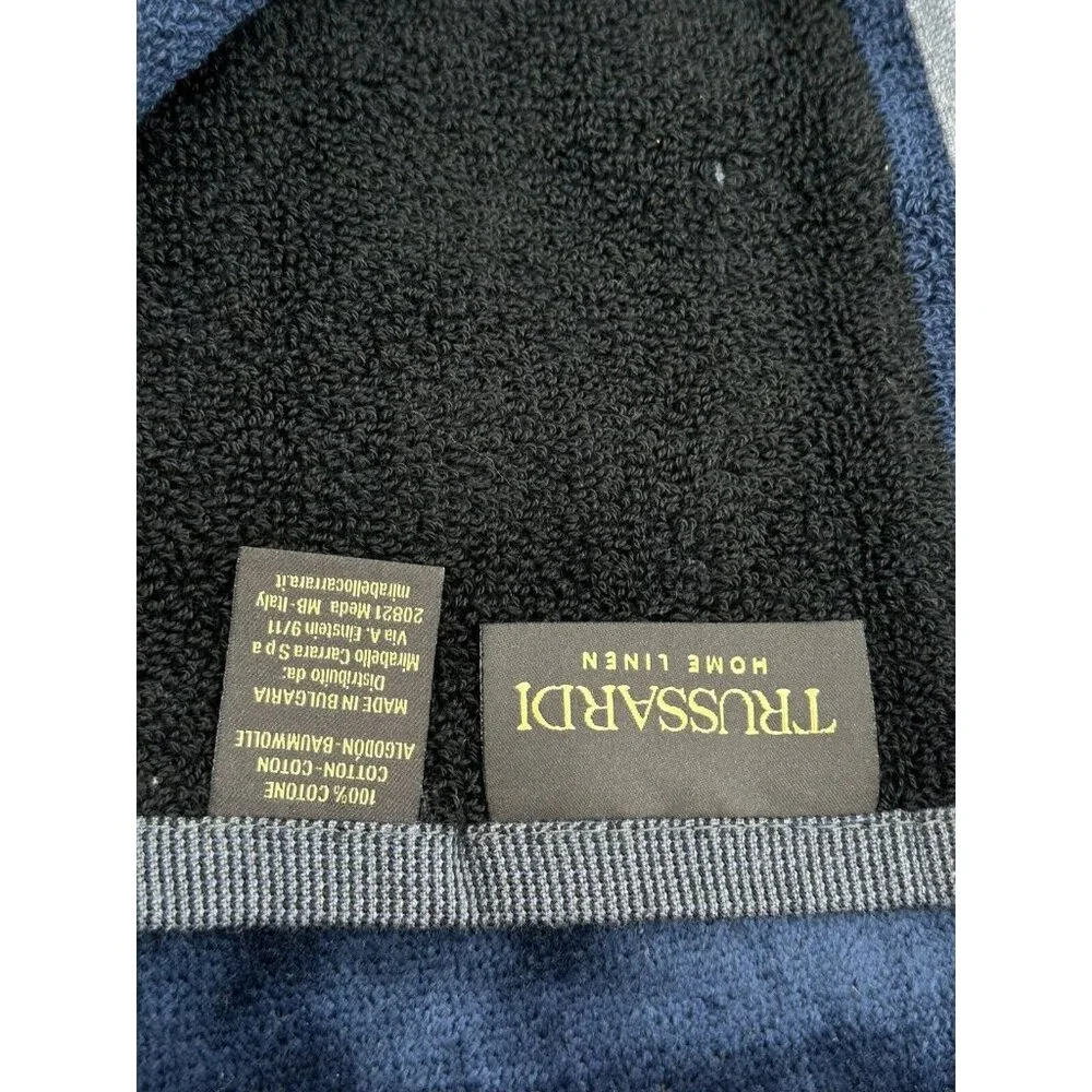 Bath Towel TRUSSARDI Skyscrapers Green (multicolor) 37.5”x59” NWT